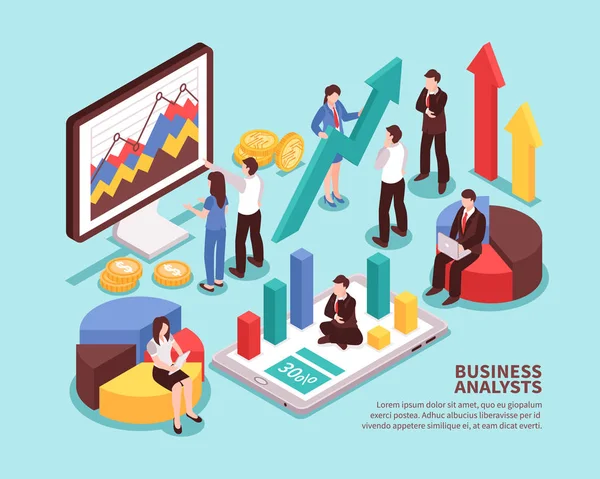Business Analyst Concept — Stock Vector