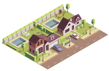 Banliyö binalar topluluk kompozisyon