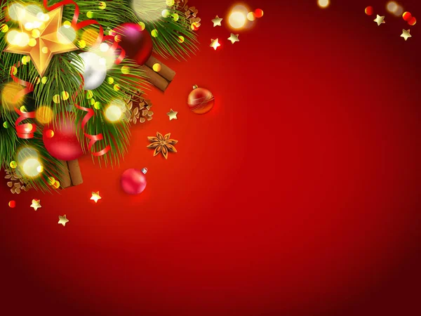 Wesoły Boże Narodzenie Congratulation skład — Wektor stockowy