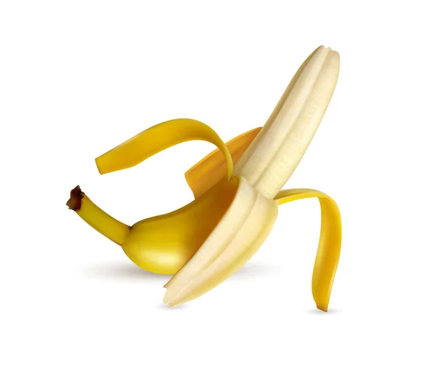 Imagem realista de banana — Vetor de Stock