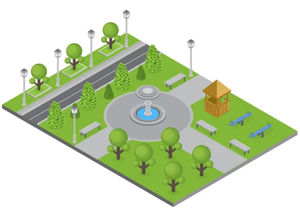 Illustratie stadspark — Stockvector