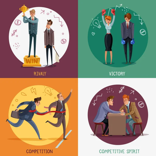 Business Competitions Design Concept — Stock Vector