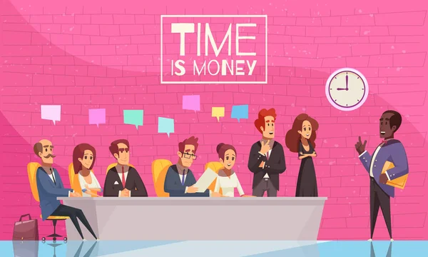 Le temps est argent vecteur illustration — Image vectorielle