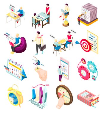 İzometrik yönetimi Icons Collection