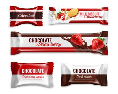 Gerçekçi ambalaj şekerler ayarla 