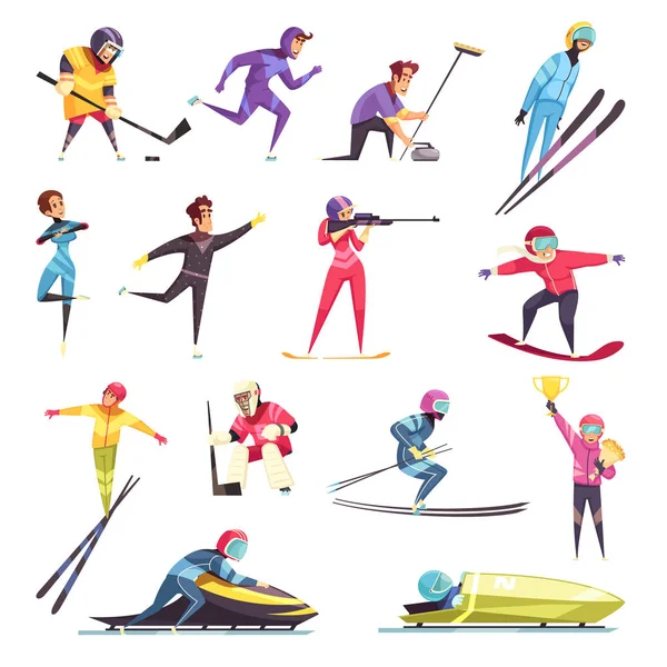 冬季体育组 — 图库矢量图片