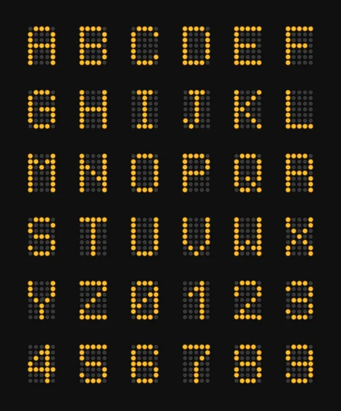 Alphabet Airport Board Composición realista — Vector de stock