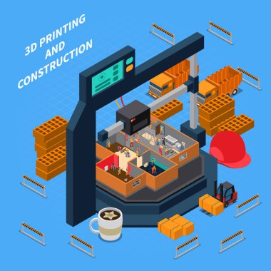 3D inşaat izometrik kavramı