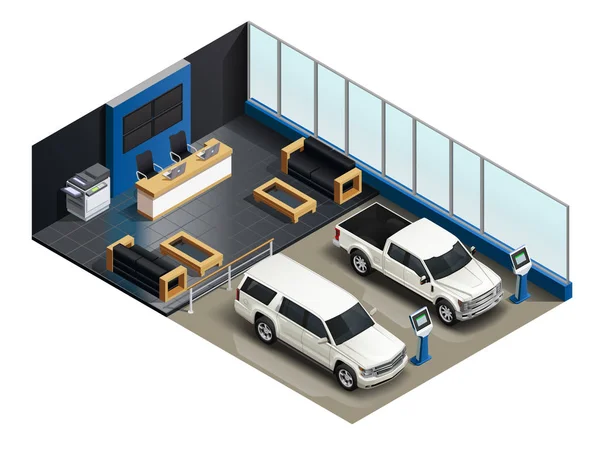 Composición isométrica realista del transporte — Vector de stock