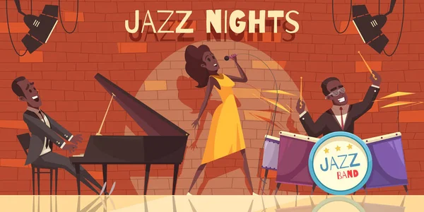 Club nocturno Jazz fondo — Archivo Imágenes Vectoriales