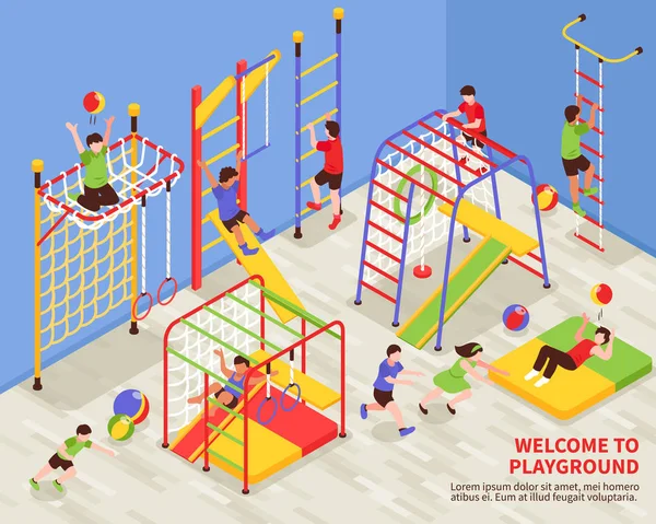 Crianças esportes playground fundo — Vetor de Stock