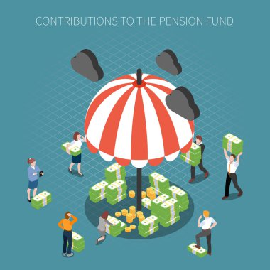 Pension Fund Contributions Composition clipart