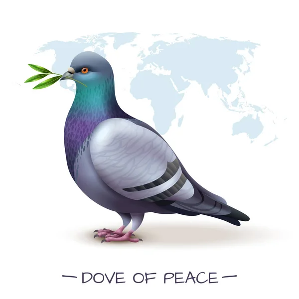 Dünya çapındaki Barış Güvercini Arkaplanı — Stok Vektör