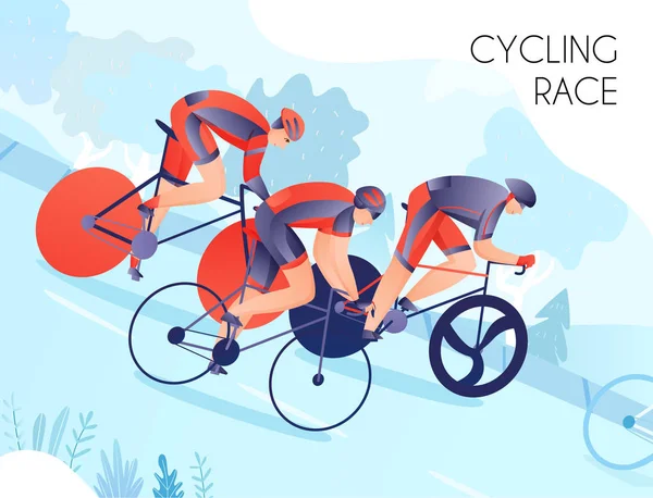 Illustration de course cycliste — Image vectorielle