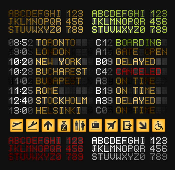 Luchthaven Board Constructor realistische samenstelling — Stockvector