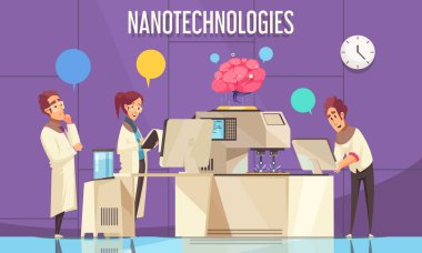 Nanoteknolojide vektör çizim