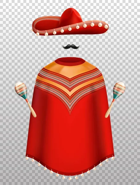 Ensemble de vêtements mexicains — Image vectorielle