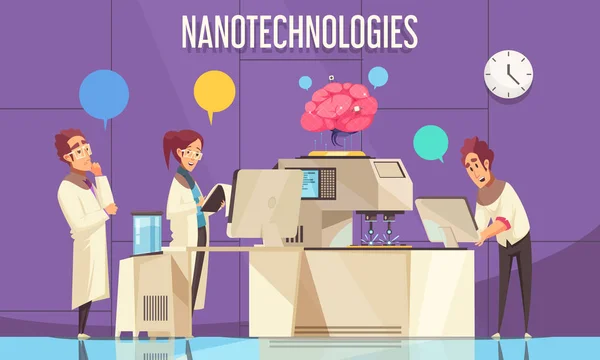 Nanotecnologias Ilustração vetorial —  Vetores de Stock