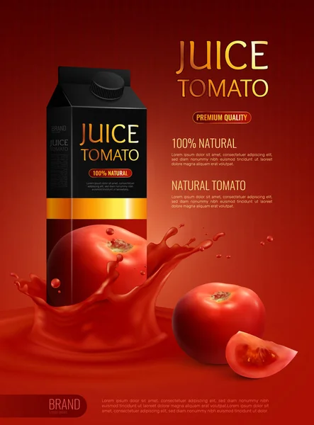 Tomat juice sammansättning — Stock vektor