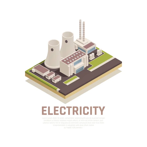 Izometryczne koncepcja energii elektrycznej — Wektor stockowy