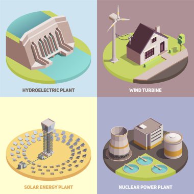 Yeşil enerji izometrik kavramı 