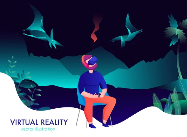 Composición de realidad virtual — Archivo Imágenes Vectoriales