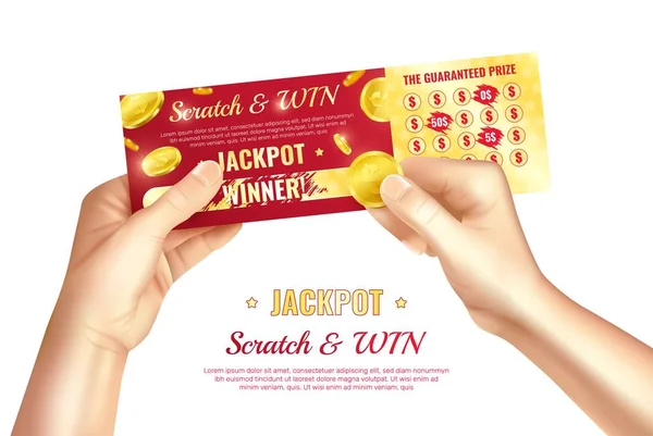 Jackpot realistische Poster — Stockvector