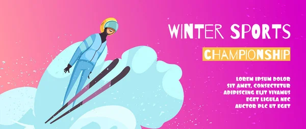 Zimní sporty plakát — Stockový vektor