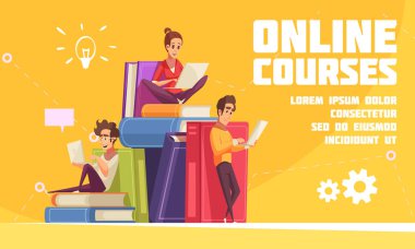 Online Kurslar çizgi film reklam
