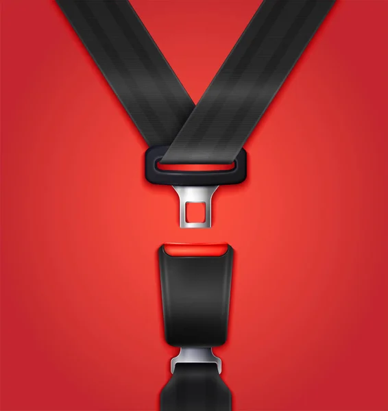 Ilustración realista del cinturón de seguridad del pasajero — Archivo Imágenes Vectoriales