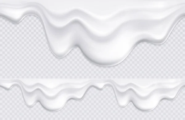 Yoghurt droppar gränser sömlös illustration — Stock vektor