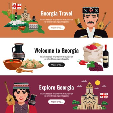 Georgia Tourism düz afiş