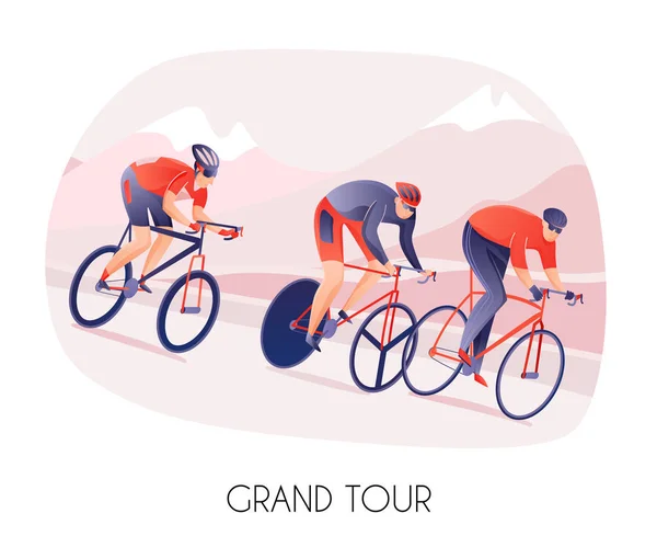 Ciclismo Tour Ilustración — Archivo Imágenes Vectoriales