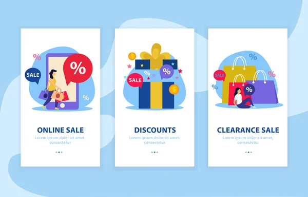 Grande Venda Flat Landing Page —  Vetores de Stock