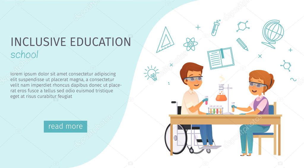 Inclusion Inclusive Education Cartoon Banner