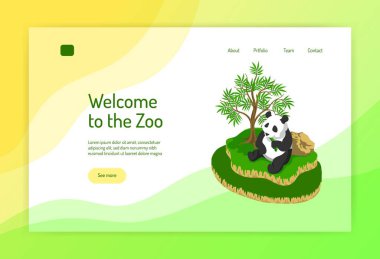 Hayvanat Bahçesi izometrik Web sayfası