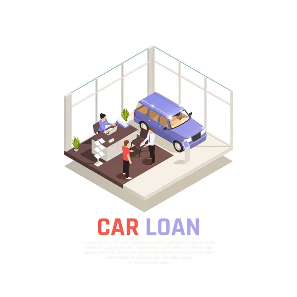 Car Dealership Concept — Stock Vector