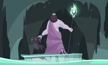 Yunanistan Tanrı Hades kompozisyon 