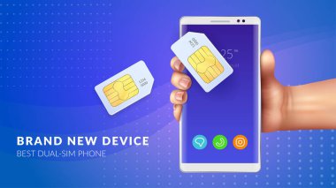 Gerçekçi bellek kartı SIM arka plan