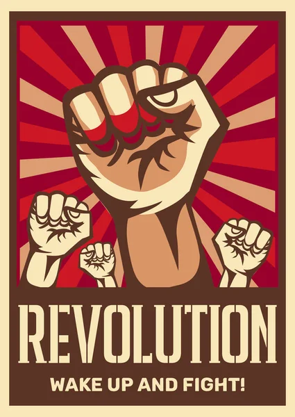 Revolutie Propaganda Poster — Stockvector