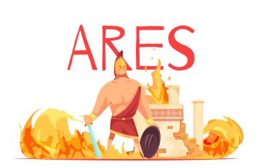 Ancient Greece God Ares clipart