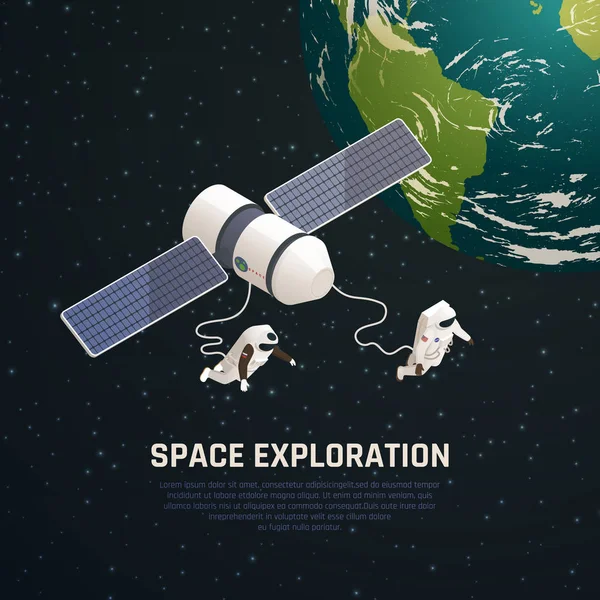 Fondo de exploración espacial — Vector de stock