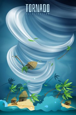 Doğal afetler Tornado kompozisyon 