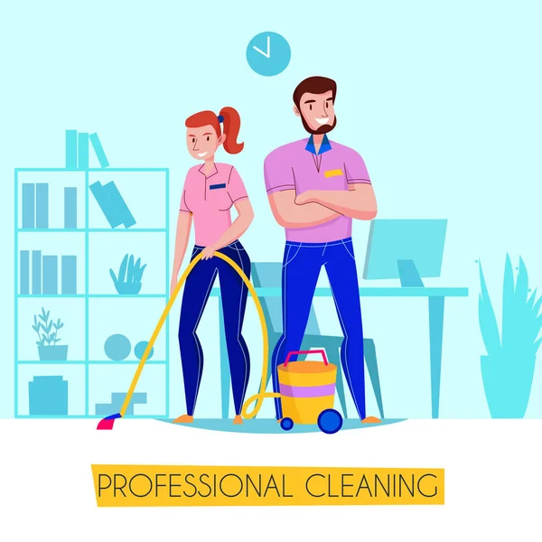 Professional Cleaning Service Poster — Stock Vector