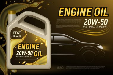 Araba motor yağ reklam
