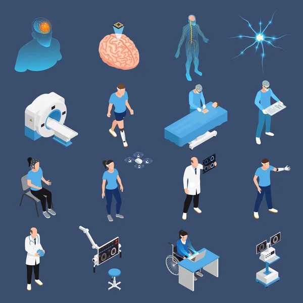 Neurology Icons Set — Stock Vector