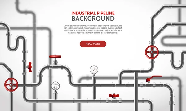 Realistic Pipeline Background — Stock Vector