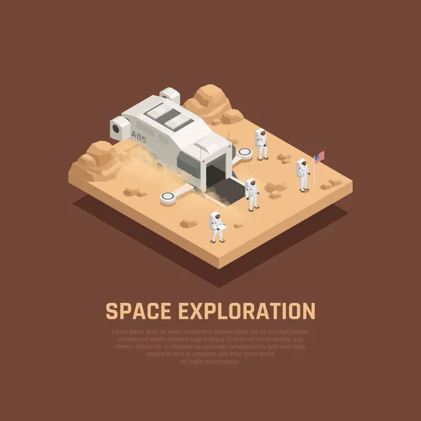 Composição de Exploração Espacial —  Vetores de Stock