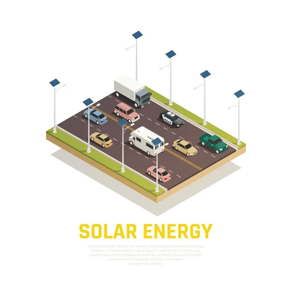 Concepto de energía solar — Archivo Imágenes Vectoriales