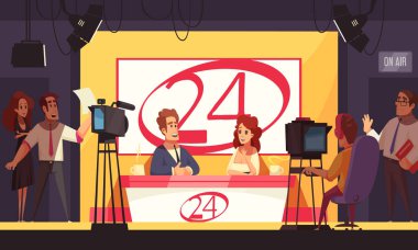 Haberler Tv kanal illüstrasyon 